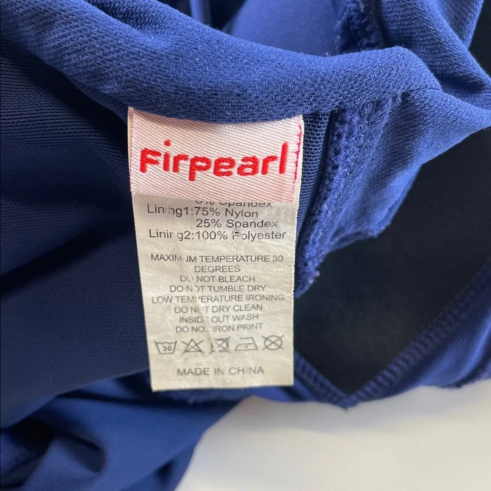 Firpearl Blue Tummy Control One Piece Swimsuit Plus Size 16 Women’s Ruched